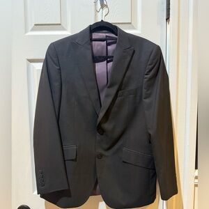 J. Ferrar Classic Black Pinstripe Men's Suit Jacket 38 Short